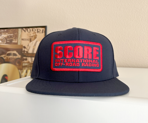 SCORE Navy/Red Patch Hat