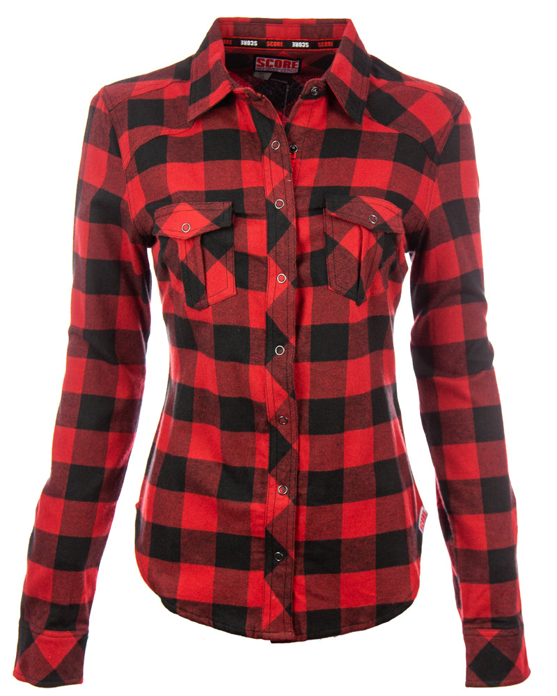 Ladies Long Sleeve Flannel Shirt – SCORE International Off Road Racing