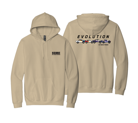 SCORE Evolution of Trucks Hoodie – SCORE International Off Road Racing